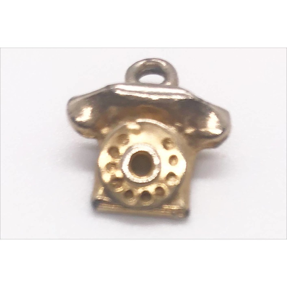 Vintage Rotary Telephone Phone Charm for Bracelet